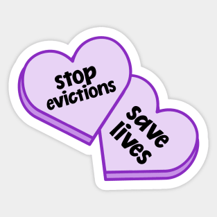 Stop Evictions - Save Lives Sticker